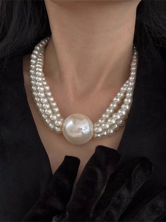 Elegant Beaded Multi-Layer Necklace