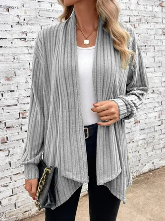 Women's Wrap Long Sleeve Plain Heavyweight Loose Kimono